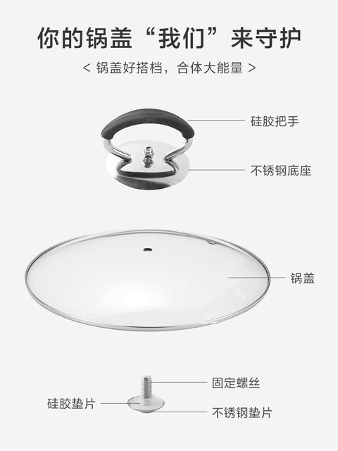 Induction Cooker Lid Handle Screw Frying Pan Handle Glass Pot Small Lid Red Pot Lid Cap