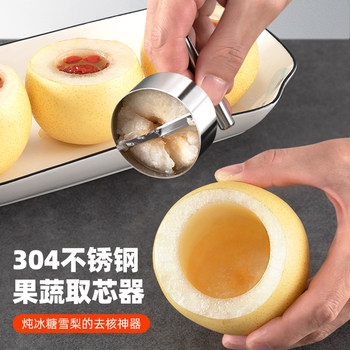 304 Stainless Steel Stewed Pear Mold Steamed Sydney Large Coring Digging Apple Rice Coring Tool Fruit Corer
