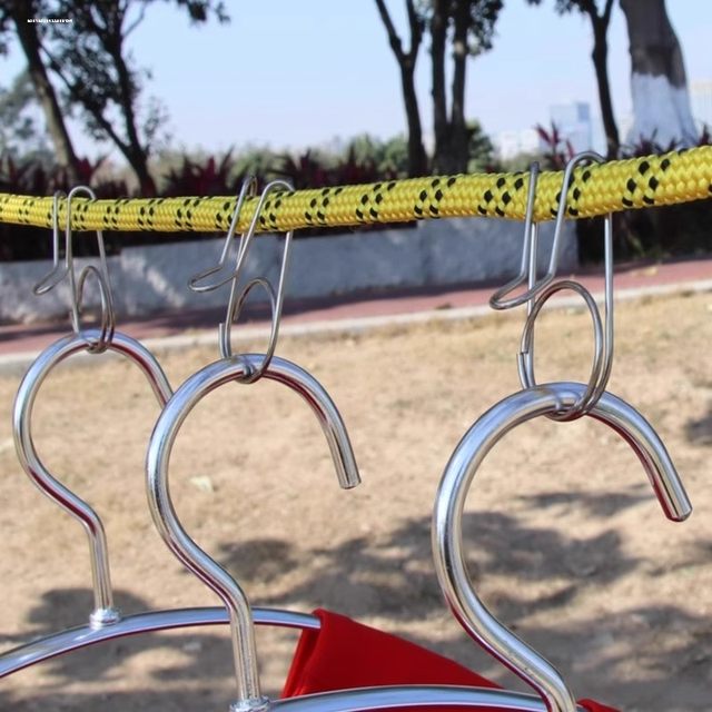 Clothesline Clothes Hanger Windproof Fixed Buckle Fixed Clip Stainless Steel Outdoor Clothes Anti-Slip Spacer Anti-Falling Multi-Function