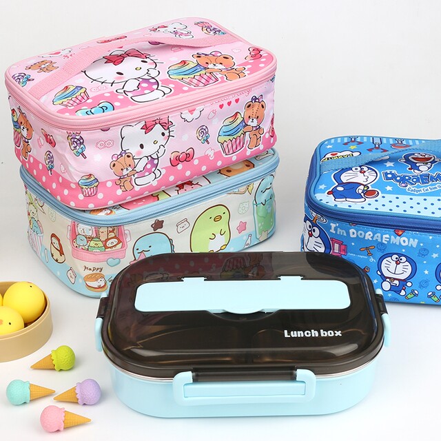 Special Insulated Lunch Box Bag for Primary School Students, Cartoon Kidsren's Waterproof Large-Capacity Lunch Box Bag