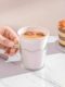 Thickened Disposable Paper Cup Holder with Hard Plastic Tea Cup Holder, Insulated Cup Holder with Stripes, Universal Cup Sleeve