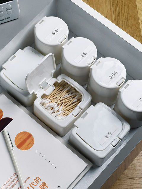 Office Desktop Organizer, Desk Storage Box, Cotton Pads, Toothpicks, Cotton Swabs Storage Box, Hair Ties, Hair Accessories, Jewelry Box