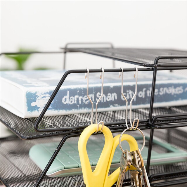 Hook Mesh Grids Shelf Hook Black and White Stainless Steel Jewelry Mobile Phone Accessories Supermarket Snacks Clothing Store Hook