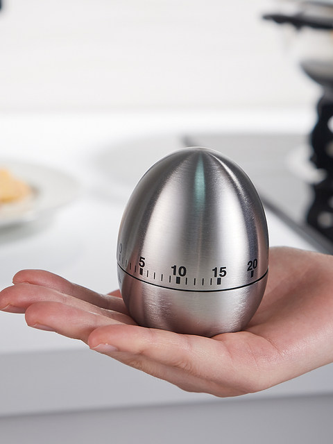 Stainless Steel Timer Timer Mechanical Manual Reminder Kitchen Household Classic Egg Automatic Countdown Timer