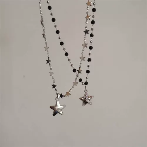 K Поп -крутой панк винтажные звездные подвесные подвесные сети форма ожерелья