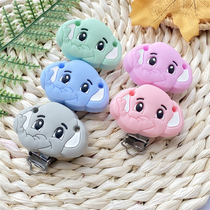 10Pcs Baby Pacifier Clip Holder Soother Pacifier Elephant Sh