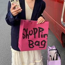 Clothing store handbags thickened white card paper shopping bags high-end gift bags with printed logo in stock