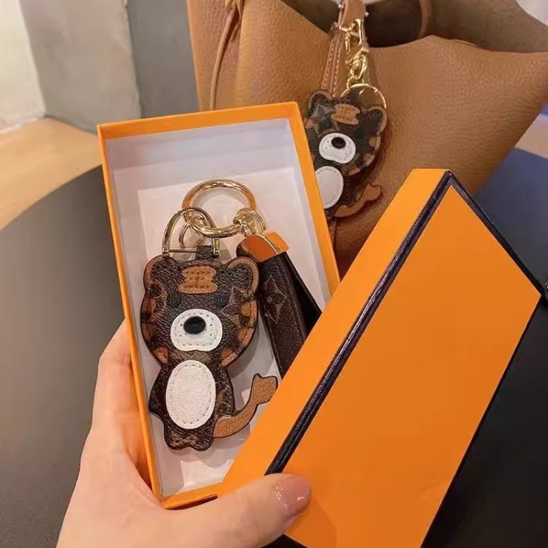 Cute Cartoon Tiger Figurine for the Year of the Tiger, Couple Car Keychain Pendant, Women's Backpack Accessory, Key Chain for Men
