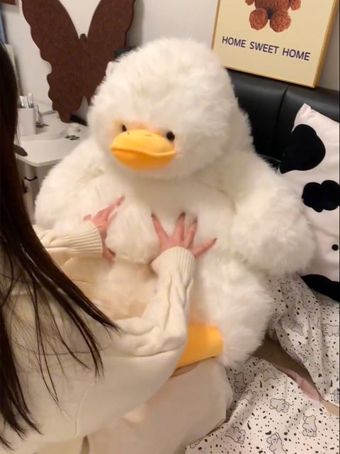 Dundun Duck Plush Toy Doll Duck Stuffed Animal Pillow Sleeping Pillow for Children Girls Christmas New Year Gift