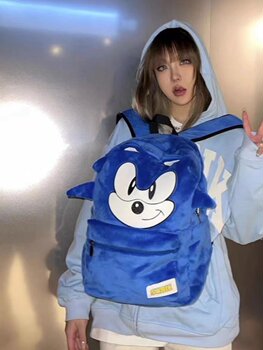 Vockoo In-Stock Sonic Backpack Sonic the Hedgehog Plush Bag Large Capacity Cartoon Couple Backpack