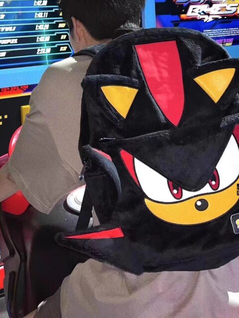 Vockoo In-Stock Sonic Backpack Sonic the Hedgehog Plush Bag Large Capacity Cartoon Couple Backpack