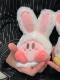 British Vockoo Kirby Keychain Cute Plush Doll Bag Bunny Ears Toy Backpack Pendant