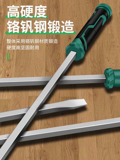 German Imported Technology, Extended Length Through-Core Screwdriver, Tire Repair Stick, Large Flat-Head Screwdriver, Screwdriver for Self-Defense