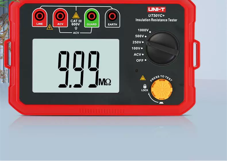 Máy đo điện trở cách điện Ulide 500V kỹ thuật số megohmmeter Đo điện trở 1000V 2500V megger