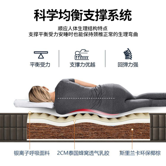 George Bass Thin Mattress for Adults, Children, and the Elderly, Spine and Waist Protection, Coconut Palm Hard Mattress, Bunk Bed, Latex Tatami