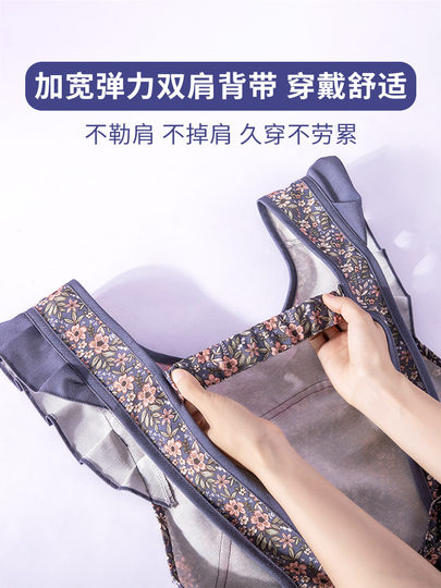 国风复古棉布围裙罩衣女上班干活工作服厨房家用做饭旗袍坎肩围腰