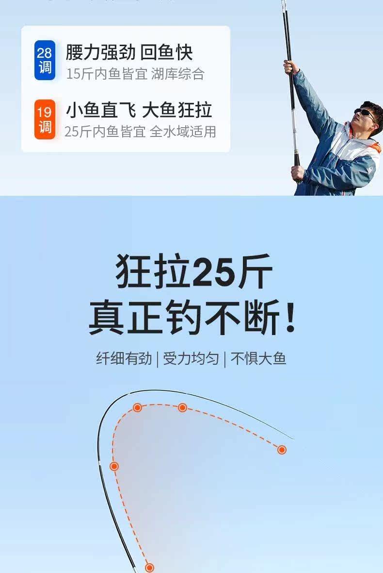 Ice удочкой 鱼竿超细鲫鱼竿28调超轻手竿超硬6h台钓竿十大37火爆鱼杆19钓鱼竿 Other
