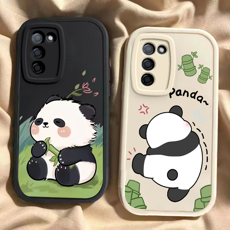 Suitable for Oppoa55 Mobile Phone Case Pemm20 Case Suitable for Oppoa52 New Model Pdam10 Full Protection Anti-Fall Suitable for Oppoa55S Soft Silicone Cute Panda for Men and Women