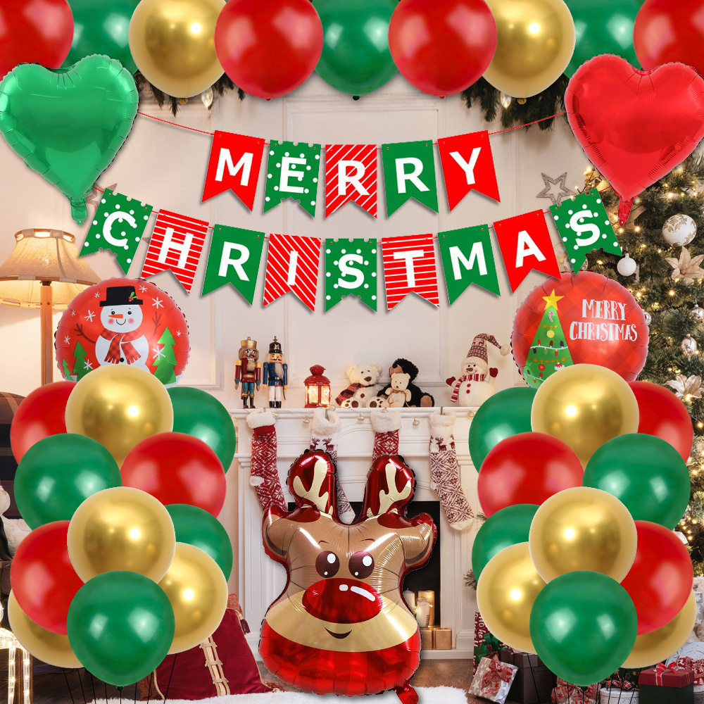 Christmas Decorations Triangle Laqi Banner Kindergarten Interior Dress Mall Color Flag Pendant Snow Elderly Laflower 3088-Taobao