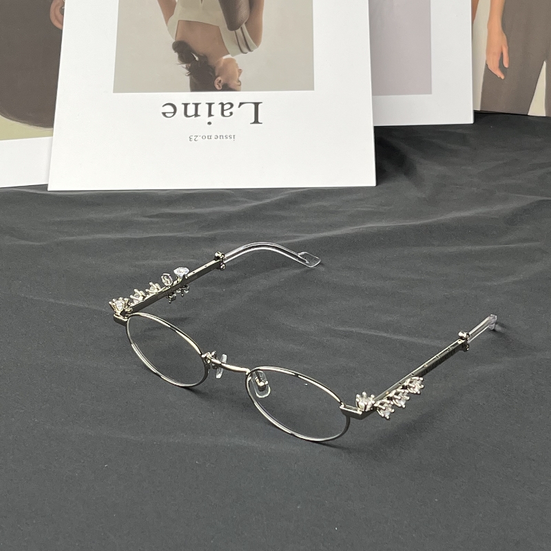 Elong Customized Small Red Book Co-Style GM Joint Diamond Eyeframe Nerd Oval Dheygere Wedding-Taobao