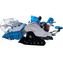 Small rice and wheat combine harvester Crawler-type rice and wheat combine harvester for small plots in mountainous areas Hongbo