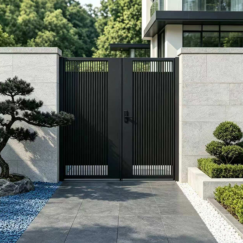 Wrought Iron Hollow-Out Courtyard Gate, Aluminum Alloy Villa Outdoor Gate, Wrought Iron Small Yard Garden Gate, Electric Gate Wrought Iron Hollow-Out Courtyard Gate, Aluminum Alloy Villa Outdoor Gate, Wrought Iron Small Yard Garden Gate, Electric Gate