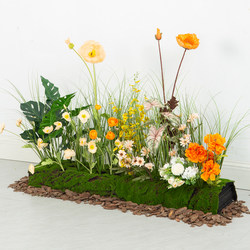 Artificial Flower green plant landscaping indoor fake plant landscape decoration combination hotel window bionic Moss flower arrangement ornaments