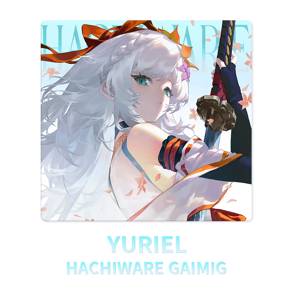 Игровой коврик для мыши Hachiware Yuriel, мелкопористая поверхность, полиуретан, скорость MID, 23 × 11,7 см
