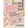 Desktop storage card book can be used to store notes, postcards, stickers, photos, high-speed rail ticket storage, small card accordion bag