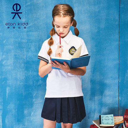 College short sleeve T-shirt white insert male and female short sleeve POLOT shirt 10T016