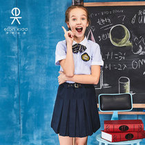 Eaton Guild school uniform for summer clothing girls class clothes with suit girls elementary school childrens shirt uniforms group purchase