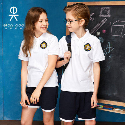 School uniform summer British 2019 primary school uniforms kindergarten uniforms boys and girls short-sleeved suits