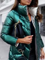 Light-reflecting Jacket Women Winter Warm Bread Parka Short