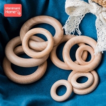 Wooden Ring Baby Teether Circle Beech Ring Natural Wood Rode