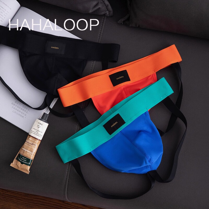 Hahaloop Men's Thong Pure Cotton Backless Low-Rise Sexy Men's Double Thong Hollow-Out Unique Style