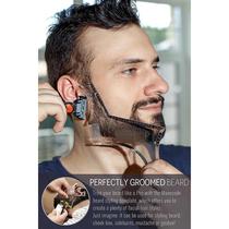 Beard styler artifact mens care comb sideburns and beard trimming contour tool beard mold frame