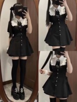 Summer college style Japanese style jk uniform fungus strap dress female new design age-reducing princess skirt