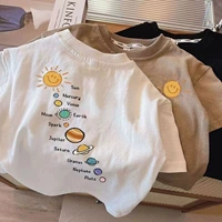 Белые планеты [хлопок+пакетный воротник]