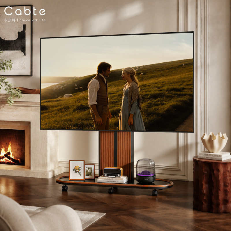 Cabte Yinshan Mobile Tv Stand Chinese Minimalist Tv Cabinet Nordic Floor-Standing Art Stand 40-86inch Cabte Yinshan Mobile Tv Stand Chinese Minimalist Tv Cabinet Nordic Floor-Standing Art Stand 40-86inch