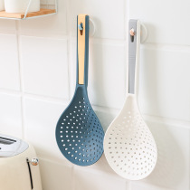 High temperature resistant large noodle colander kitchen household drain net fishing dumpling net plastic long-handled noodle spoon