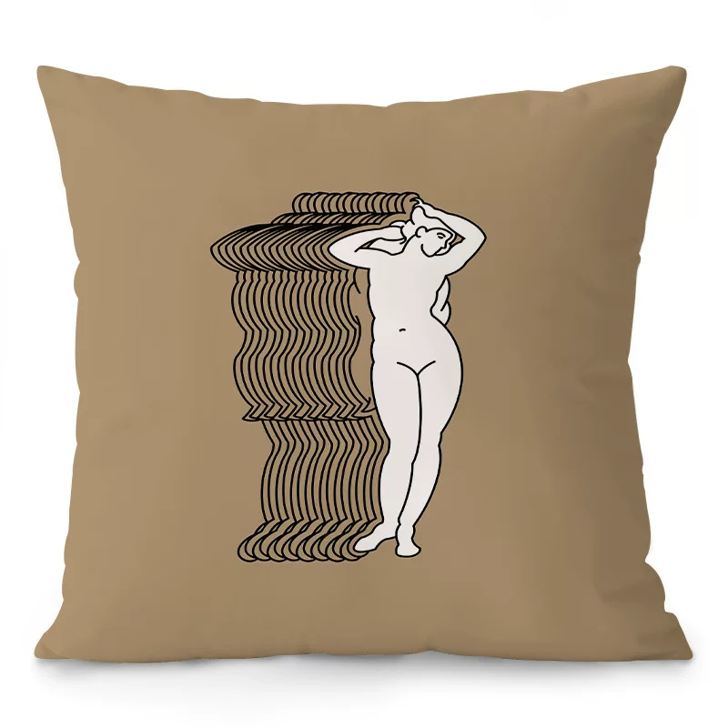 Modern and minimalistic double-sided pillow, sofa for bed