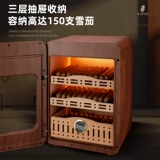 Xifei сигарный хьюмидор из кедрового дерева, модный изогнутый мини-светодиодный светильник большой емкости, коробка для сигар с постоянной температурой и влажностью