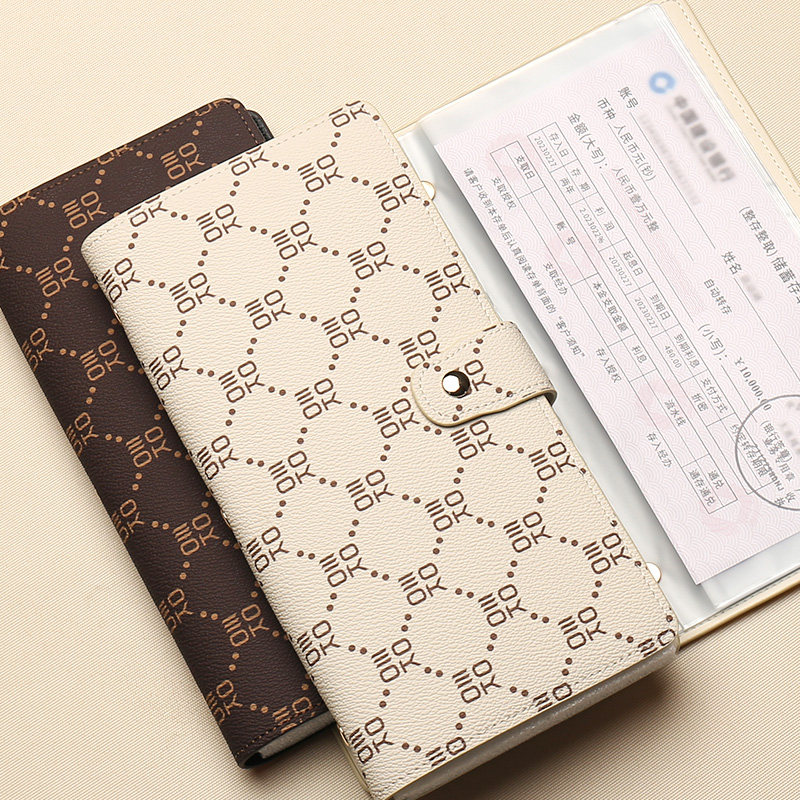 Deposit Single Clip Periodical Deposit Single Containing Book Checking Bill Bank Containing Multifunctional Bankbook Integrated Bag Protective Sheath-Taobao