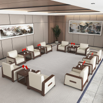 New Chinese style conference room sofa VIP reception hall guest modern Chinese style single seat business office sofa