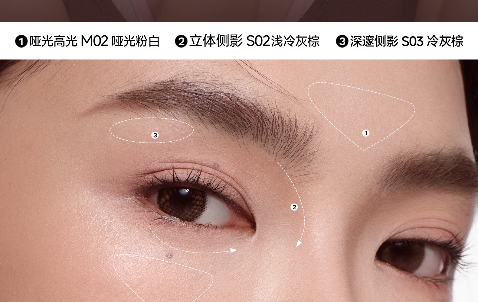 木柯诗 三色修容盘  哑光高光一体盘  化妆师专用鼻影阴影侧影  01#  9g