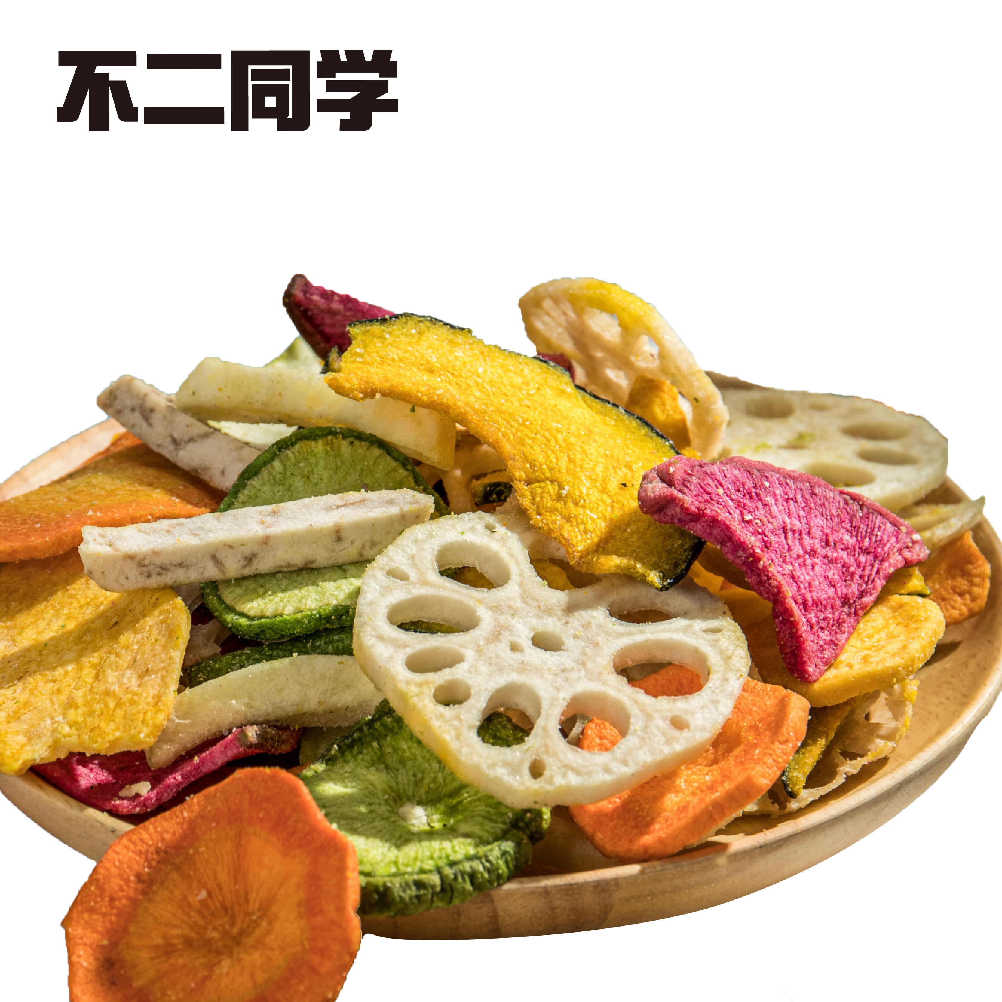 不二同学11种混合蔬菜干脱水即时综合果蔬片办公室小零食130g/包