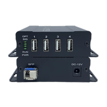 Yuao USB20 optical transceiver fiber optic extender 4-way HUB supports USB touch screen industrial grade camera printer keyboard mouse U disk etc. to fiber optic port SFP LC