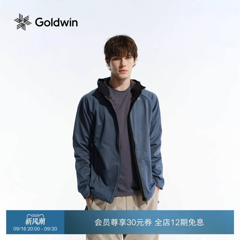 Goldwin Autumn and Winter Outdoor Sports Fleece Jacket Hiking Running Soft Shell Jacket Hooded Jacket Unisex Goldwin Autumn and Winter Outdoor Sports Fleece Jacket Hiking Running Soft Shell Jacket Hooded Jacket Unisex