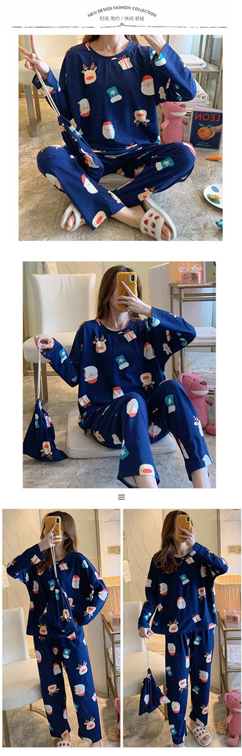 товар из китая cute cartoon long-sleeved sleepwear suit comfortable women p 37/temptation
