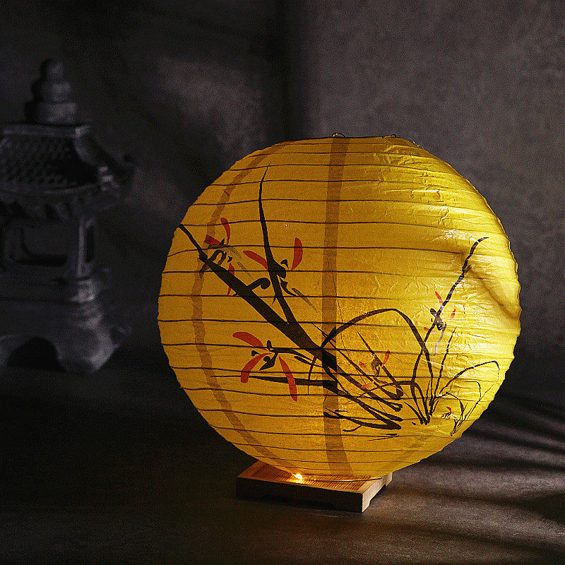 Китайский фонарик 1pc printed flower round paper lantern wedding birthday part